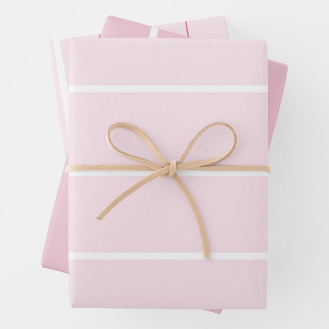 Soft Colour Vertical Stripe Pattern Design Wrapping Paper Sheet (In situ)