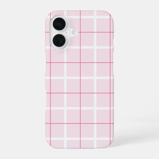 Soft Colour Vertical Stripe Pattern Point Design iPhone 16 Case (Back)