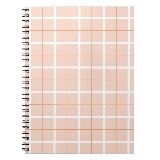Soft Colour Vertical Stripe Pattern Point Design Notebook (Front)