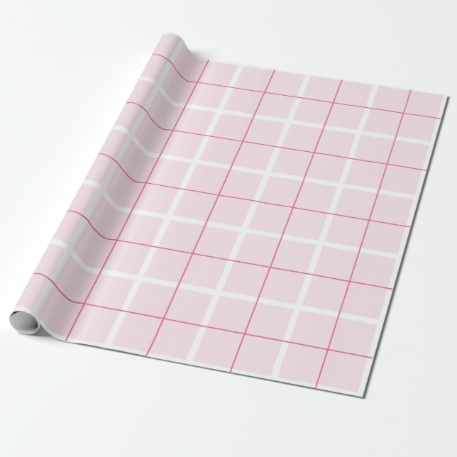 Soft Colour Vertical Stripe Pattern Point Design Wrapping Paper (Unrolled)
