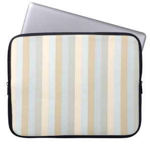 Soft Coloured Greys Vertical Stripes Laptop Sleeve
