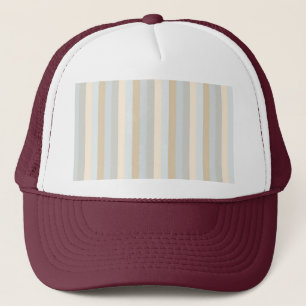 Soft Coloured Greys Vertical Stripes Pattern Trucker Hat