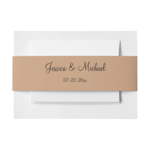 Soft Coloured Roses Wedding Invitation Belly Band
