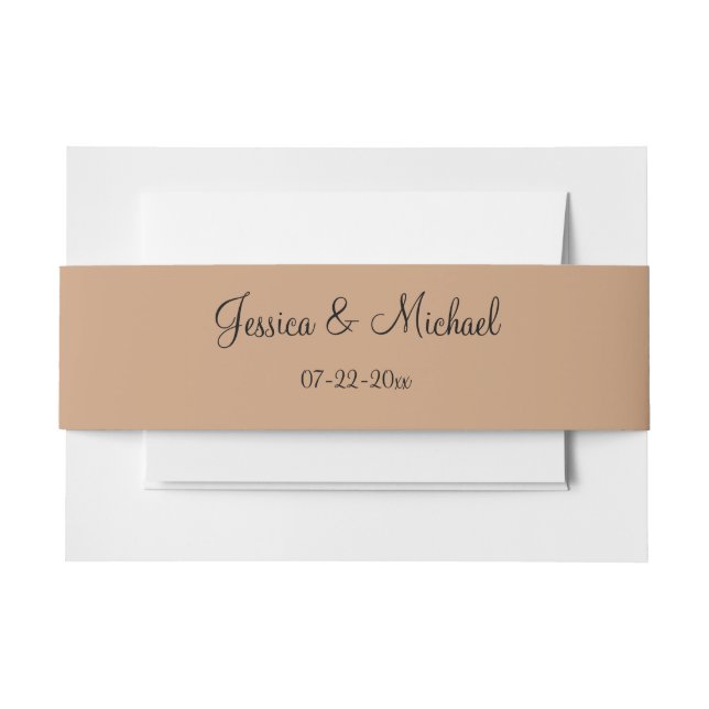 Soft Coloured Roses Wedding  Invitation Belly Band (Front Example)