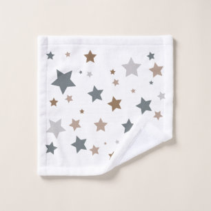 Soft coloured stars lavender and rosewood wash cloth
