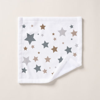 Soft coloured stars lavender and rosewood wash cloth