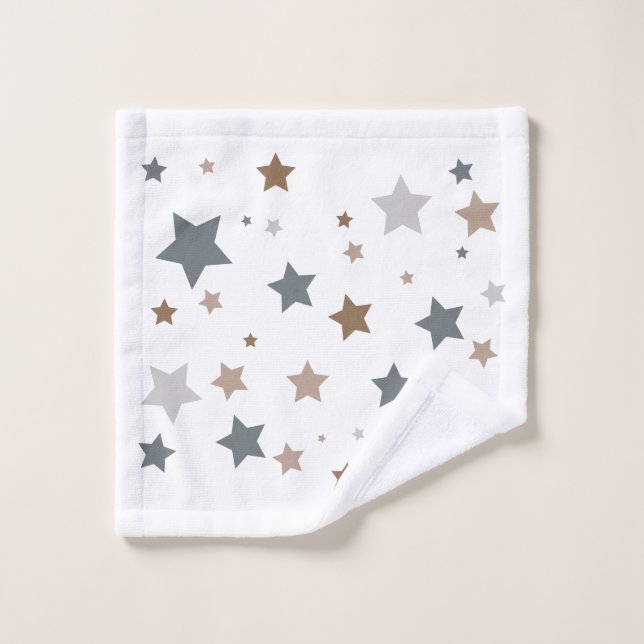Soft coloured stars lavender and rosewood wash cloth (Wash Cloth)
