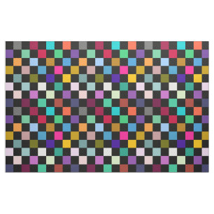 Soft Colourful Chequered Pattern Design Fabric