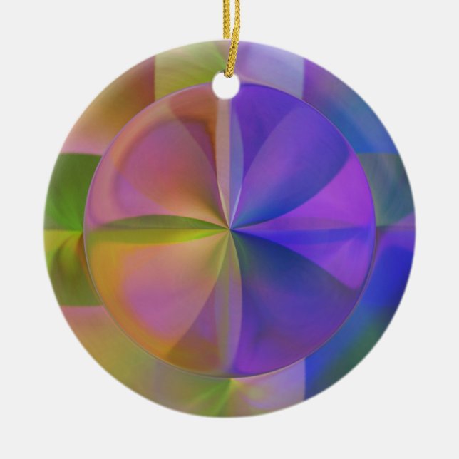 Soft Colours Ceramic Tree Decoration (Front)