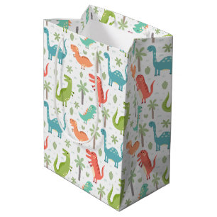 Soft Colours Dinosaurs Palm Trees Kids Medium Gift Bag