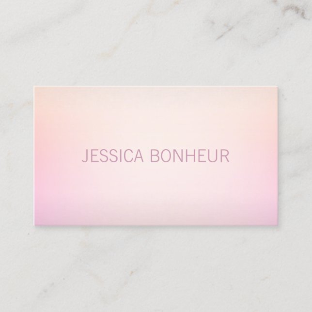 Soft Colours Fading Ombre Business Card (Front)