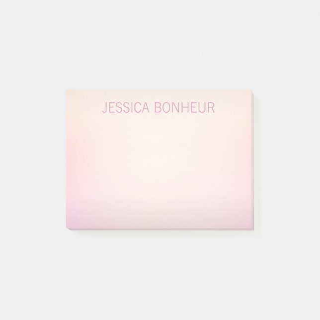 Soft Colours Fading Ombre Post-it Notes (Front)