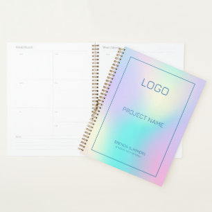 Soft colours holographic background 2 planner