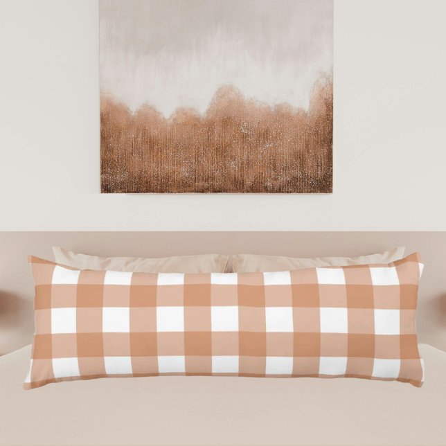 Soft colours plaid simple cute rustic  body cushion (Creator Uploaded)