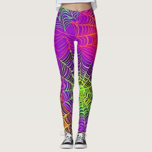 Soft Colours: Spiderweb Art Leggings