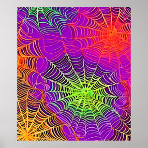 Soft Colours: Spiderweb Art Poster