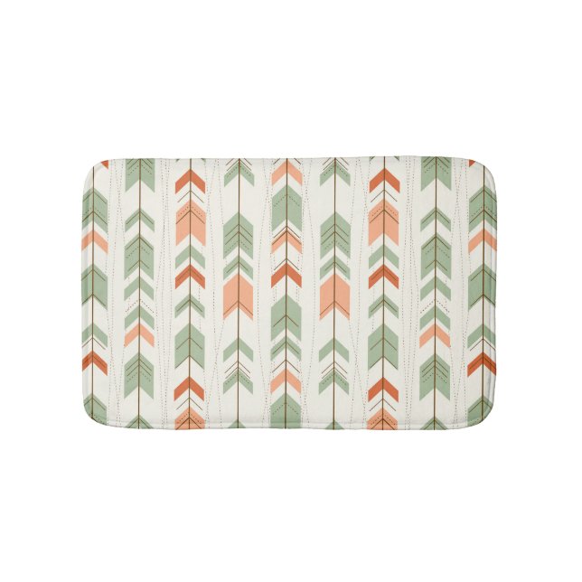 Soft Colours Tribal Arrows Pattern Bath Mat (Front)