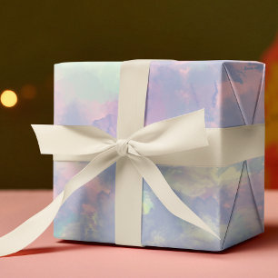 Soft Colours Watercolor Pink Lilac-Blue Wrapping Paper