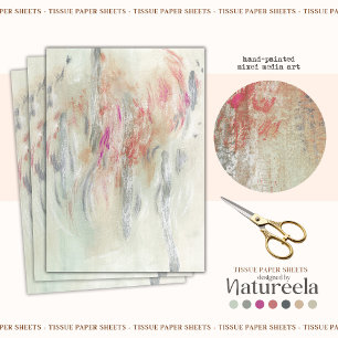 Soft Contemporary Abstract Decoupage Tissue Paper