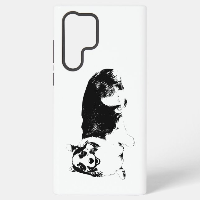 Soft Corgi, Steady Day Samsung Galaxy S22 Ultra Case (Back)
