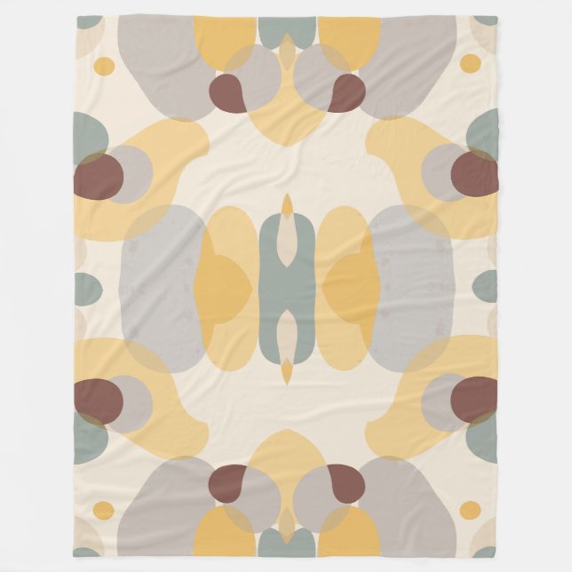 Soft Cosy Abstract Patterned  Fleece Blanket (Front)