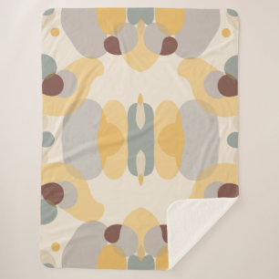 Soft Cosy Abstract Patterned Sherpa Blanket