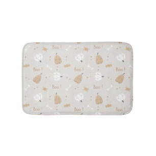 Soft Cosy Halloween Pattern Bath Mat