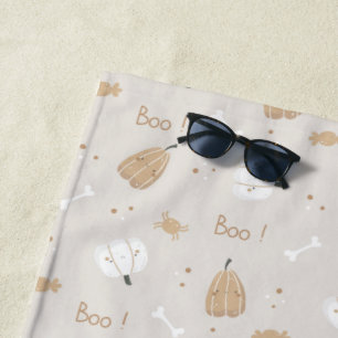 Soft Cosy Halloween Pattern Beach Towel