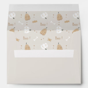 Soft Cosy Halloween Pattern Envelope