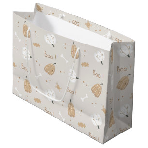 Soft Cosy Halloween Pattern Large Gift Bag