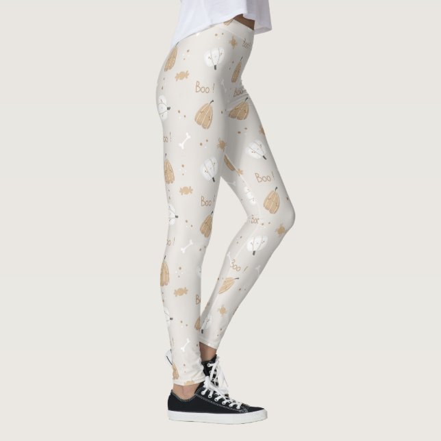 Soft Cosy Halloween Pattern Leggings (Right)