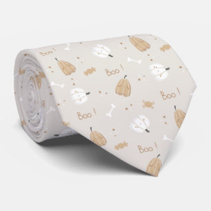 Soft Cosy Halloween Pattern Neck Tie