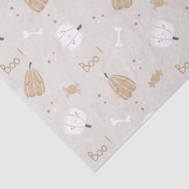Soft Cosy Halloween Pattern Tissue Paper (Detail)