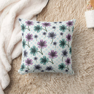 Soft Cottagecore Floral Pattern   Pastel Aesthetic Cushion