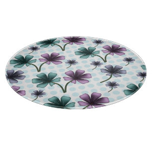 Soft Cottagecore Floral Pattern   Pastel Aesthetic Cutting Board