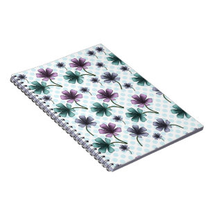 Soft Cottagecore Floral Pattern   Pastel Aesthetic Notebook