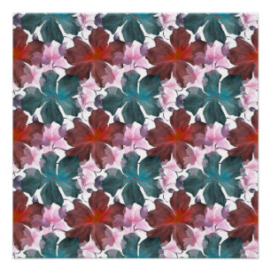 Soft Cottagecore Floral Pattern   Pastel Aesthetic Poster