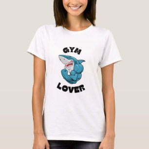 Soft Cotton Gym Lover Tee for Women with dolphin