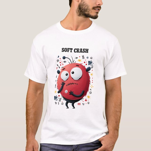Soft Crash Funny Alien Character Gift T-Shirt (Front)