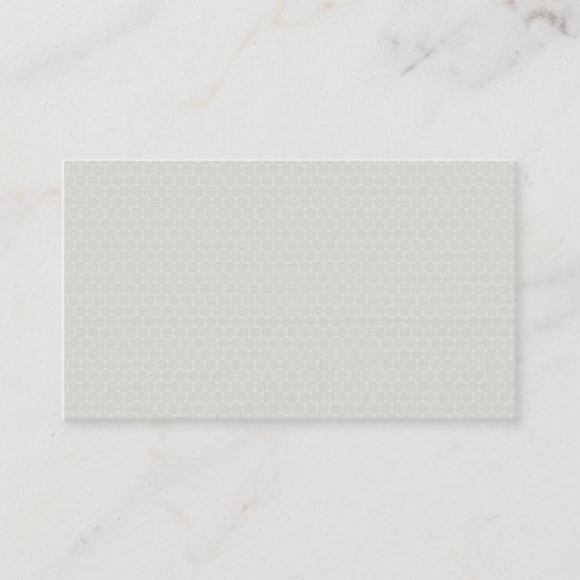 Soft Cream Honeycomb Pattern Business Card (Front)