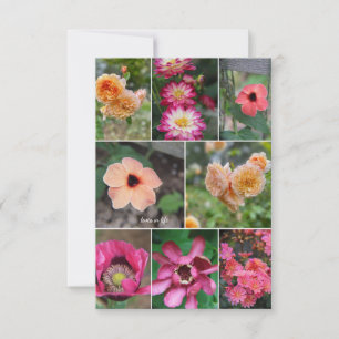Soft Cream & Pink Flower Collage Card