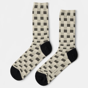 Soft Cream with Raisin Colour Pattern Socks