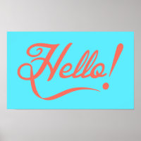 Soft cyan and Bittersweet Hello