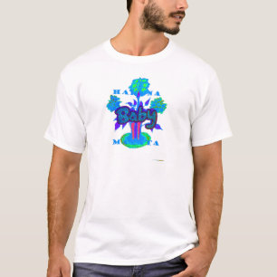 Soft Cyan Blue Flower Art: A Baby's Touch. T-Shirt