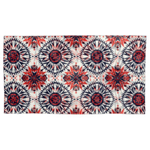 Soft Cyan "Cosmic Interlock" King-Sized Pillowcase