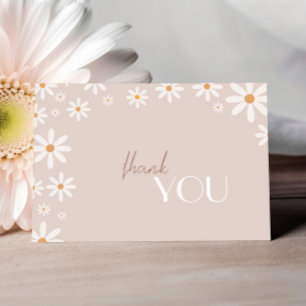 Soft Daisy Baby Shower Floral Thank You Card