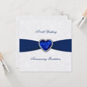 Soft Damask 45th Wedding Anniversary Invite