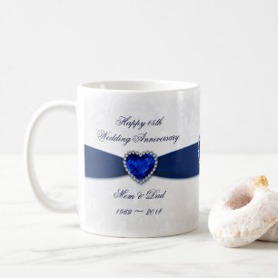 Soft Damask 45th Wedding Anniversary Mug