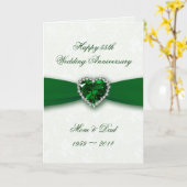 Soft Damask 55th Wedding Anniversary Card (Yellow Flower)