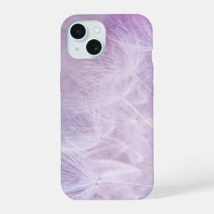 Soft Dandelion Seeds on Purple Custom iPhone 15 Case